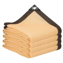 Beige 4X4M Shade Sail Uv Resistant With Eyelets - thumbnail 1