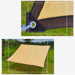 Beige 4X4M Shade Sail Uv Resistant With Eyelets - thumbnail 5