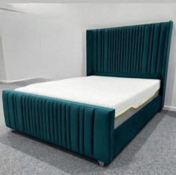 Stratus Interiors Louisa Floor To Ceiling Pleated Bed Frame - Non Storage - Double - thumbnail 4