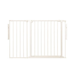 Safetots Premium Multi Panel Room Divider, Up To 115Cm Wide, White, 70Cm Tall, Flexible Barrier With Door For Baby And Toddler - thumbnail 1