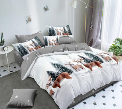 Groundlevel Winter Scene Christmas Duvet Set