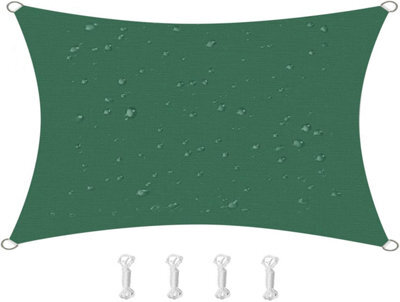 Green 2X4M Rectangular Shade Sail Waterproof Uv Resistant - image 1