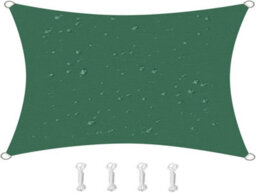 Green 2X4M Rectangular Shade Sail Waterproof Uv Resistant - thumbnail 1