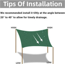 Green 2X4M Rectangular Shade Sail Waterproof Uv Resistant - thumbnail 4
