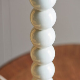 Loops Gloss Almond White Table Lamp Base Set - 2 Pack With E14 Holder And Inline Switch - thumbnail 4