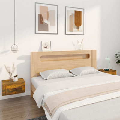 Berkfield Wall-Mounted Bedside Cabinets 2 Pcs Smoked Oak 50X36X25 Cm - image 1