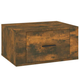 Berkfield Wall-Mounted Bedside Cabinets 2 Pcs Smoked Oak 50X36X25 Cm - thumbnail 6