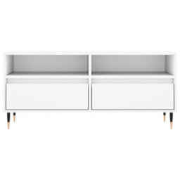 Berkfield Tv Cabinet White 100X34.5X44.5 Cm Engineered Wood - thumbnail 5