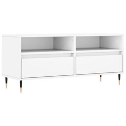 Berkfield Tv Cabinet White 100X34.5X44.5 Cm Engineered Wood - thumbnail 2