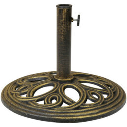 Charles Bentley 12Kg Cast Iron Round Patio Umbrella Parasol Base Stand - Bronze - thumbnail 1