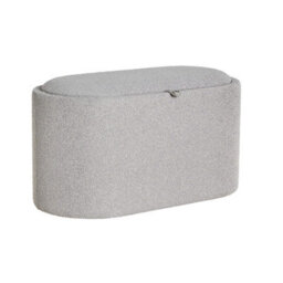 Home Source Merida Grey Storage Ottoman With Reversible Tray Top Lid - thumbnail 9
