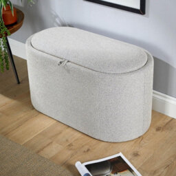 Home Source Merida Grey Storage Ottoman With Reversible Tray Top Lid - thumbnail 8