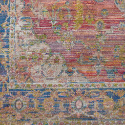 Multi Traditional Persian Easy To Clean Floral Rug For Bedroom Dining Room Living Room -160Cm X 229Cm - thumbnail 4
