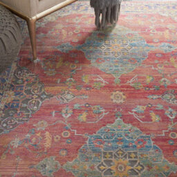 Multi Traditional Persian Easy To Clean Floral Rug For Bedroom Dining Room Living Room -160Cm X 229Cm - thumbnail 3