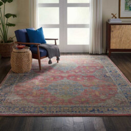 Multi Traditional Persian Easy To Clean Floral Rug For Bedroom Dining Room Living Room -160Cm X 229Cm - thumbnail 2