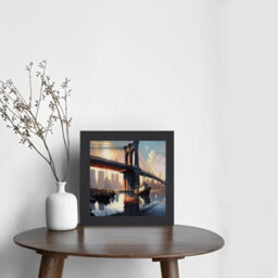 "AK Frames 7X7"" Matte Black Poster Frame - Modern Picture Frame For Wall Art, Prints And Photos - Durable And Stylish Display Frame" - thumbnail 4