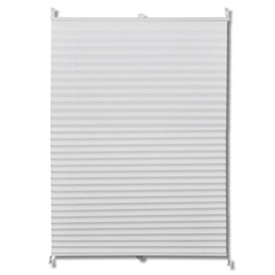 Vidaxl Plisse Blind 90X125Cm White Pleated Blind - image 1