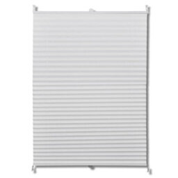 Vidaxl Plisse Blind 90X125Cm White Pleated Blind - thumbnail 1