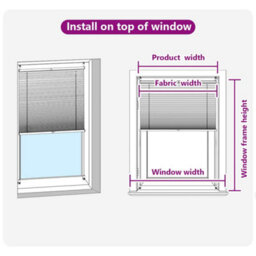 Vidaxl Plisse Blind 90X125Cm White Pleated Blind - thumbnail 7