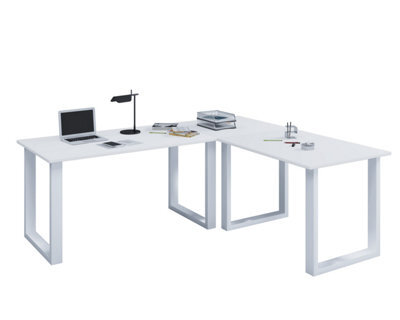 Vcm Desk Lona White / White H. 76 X W. 190 X D. 190 Cm - image 1