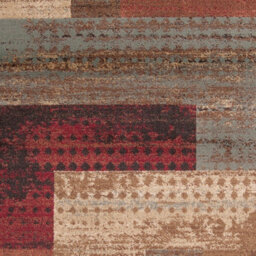 Livabliss Riley-Modern Red Brown Grey Graphic Living Dining Bedroom Rug 60 X 100 Cm Easy Care, Non Shedding - thumbnail 6