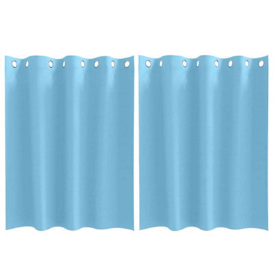 Berkfield Modern Curtains With Curtains 2 Pcs Light Blue 140 X 140 Cm Polyester