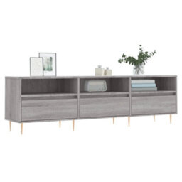 Berkfield Tv Cabinet Grey Sonoma 150X30X44.5 Cm Engineered Wood - thumbnail 3