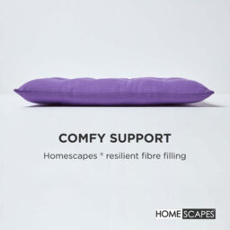 Homescapes Purple Seat Pads 100% Cotton Chair Cushions 40X40 Cm, Set Of 6 Plain Chair Pads For Dining, Kitchen Or Garden Outdoor - thumbnail 4