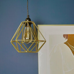 Valuelights Diablo Modern Geometric Gold Metal Basket Cage Ceiling Light Shade (D)21Cm - thumbnail 8