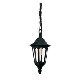 Luminosa Lighting Elstead Parish Mini Outdoor Pendant Ceiling Light, Black Ip44