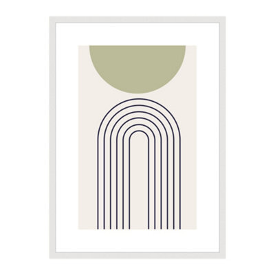 Accent By Nielsen Velino White Picture Frame 50X70Cm - With Glass Front And Abstract Poster Print - image 1