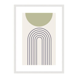 Accent By Nielsen Velino White Picture Frame 50X70Cm - With Glass Front And Abstract Poster Print