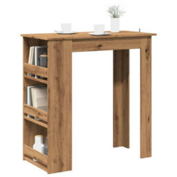 Berkfield Bar Table With Storage Rack Artisan Oak 102X50X103.5 Cm