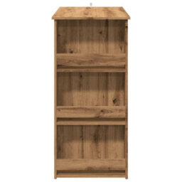 Berkfield Bar Table With Storage Rack Artisan Oak 102X50X103.5 Cm - thumbnail 5