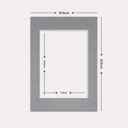 Ak Frames A6 Mid Grey Picture Mounts To Fit A7 Aperture Size - Mount Board Only (No Frame Included) - thumbnail 3