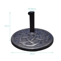 Costway Patio Outdoor Umbrella Stand Classic Round Parasol Stand Holder - thumbnail 2
