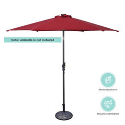 Costway Patio Outdoor Umbrella Stand Classic Round Parasol Stand Holder - thumbnail 6