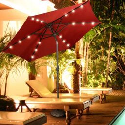 Costway Patio Outdoor Umbrella Stand Classic Round Parasol Stand Holder - thumbnail 4