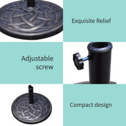 Costway Patio Outdoor Umbrella Stand Classic Round Parasol Stand Holder - thumbnail 9