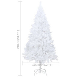 Berkfield Artificial Christmas Tree With Thick Branches White 240 Cm Pvc - thumbnail 6