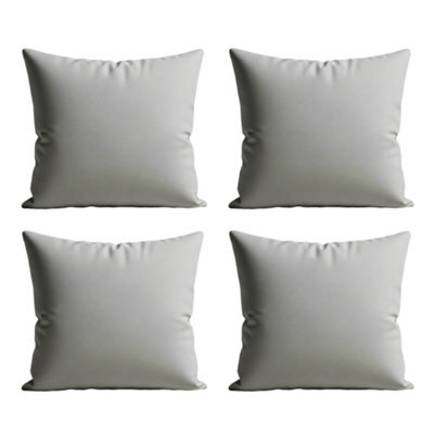 Waterproof Outdoor Garden Cushion Covers Patio Cushion Cover Cases Square Pack Of 4 Light Grey 45Cm X 45Cm - image 1