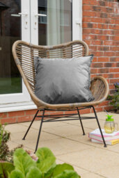 Waterproof Outdoor Garden Cushion Covers Patio Cushion Cover Cases Square Pack Of 4 Light Grey 45Cm X 45Cm - thumbnail 2