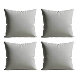 Waterproof Outdoor Garden Cushion Covers Patio Cushion Cover Cases Square Pack Of 4 Light Grey 45Cm X 45Cm