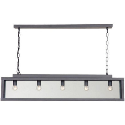 Luminosa Lighting Luminosa Zenia 5 Light Straight Bar Pendant Ceiling Light Lead