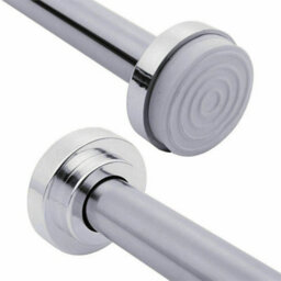 Heavy Duty Extendable Telescopic Shower Curtain Pole Rail Rod Bath 125-220Cm - thumbnail 1