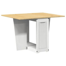 Walplus Butterfly Dining Table Foldable Corona White Solid Wood Pine - thumbnail 2