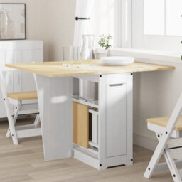 Walplus Butterfly Dining Table Foldable Corona White Solid Wood Pine - thumbnail 1