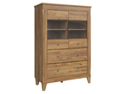 Arte Bergen 102 Cm 2 Door 2 Drawer Display Cabinet Golden Sibiu Larch - thumbnail 1