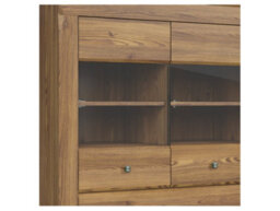Arte Bergen 102 Cm 2 Door 2 Drawer Display Cabinet Golden Sibiu Larch - thumbnail 4