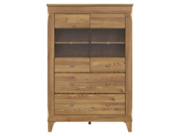 Arte Bergen 102 Cm 2 Door 2 Drawer Display Cabinet Golden Sibiu Larch - thumbnail 2